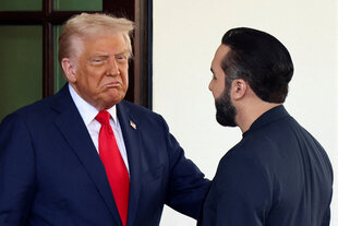 U.S. Präsident Donald Trump mit Nayib Bukele, dem Präsidenten von El Salvador